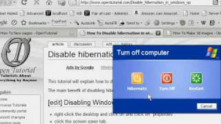 How to Enable or Disable hibernation in Windows XP [upl. by Ferri293]