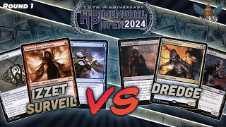 MTG Modern  Izzet Surveil vs Dredge  Hunter Burton Memorial Open  Round 1 [upl. by Amahs]