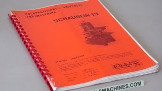 Schaublin 13 Maintenance Instruction German [upl. by Hamfurd534]