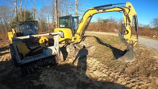 Mulching hardwoods and rocks [upl. by Ajiam914]