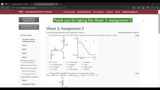 Microelectronics Devices To Circuits NPTEL week 3 assignment [upl. by Eelyrehc]