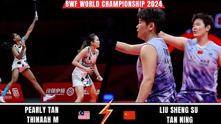 Pearly TanThinaah Muralitharan 🇲🇾 Vs Liu Sheng Su Tan Ning 🇨🇳  BWF WORLD TOUR FINALS 2024 [upl. by Ettezel650]