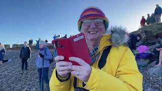 Polar Bear Swim 2024 on Findhorn Beach Scotland [upl. by Mclaurin14]