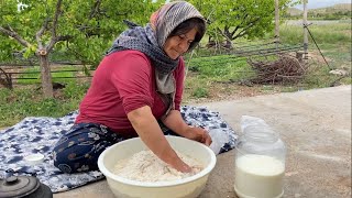 Traditional Bread Making and Outdoor Cooking in a Rural Garden [upl. by Ailemak921]