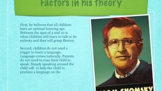 Chomskys Theory of Language Development [upl. by Grimbal]