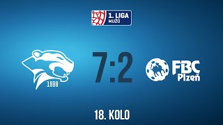 PANTHERS OTROKOVICE  FbC Plzeň 1 liga mužů Základní část 18kolo [upl. by Krilov]