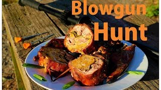 Blowgun huntFire roasted stuffed rabbit [upl. by Ettennan121]