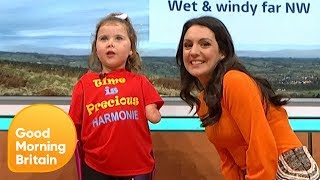 FiveYearOld HarmonieRose Does the Weather With Laura Tobin  Good Morning Britain [upl. by Aynos]