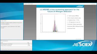 Allergen testing by LCMSMS  Food amp Enviro Summer Webinar Series [upl. by Viridissa]