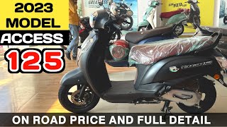 2023 New Model Suzuki Access 125 Matte Black Colour Scooty On Road Price Mileage Detail Review Video [upl. by Billie695]