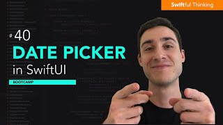 How to use DatePicker to select dates in SwiftUI  Bootcamp 40 [upl. by Oleta270]
