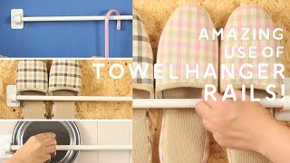 Amazing Use of Towel Hanger Rails＊100円のタオルハンガーがいろいろ使える！活用術 [upl. by Aniad]