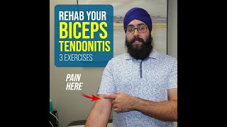 3 Exercises to Heal Bicep Tendonitis from Physio Etobicoke Toronto [upl. by Einavoj333]