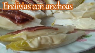 Entrante de ENDIVIAS CON ANCHOAS tapa [upl. by Zechariah]