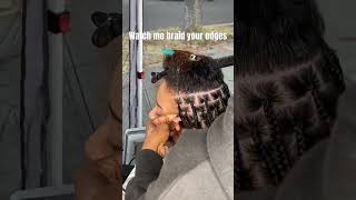 Satisfying braiding😌hairstyleshairtutorialcurlyhairnaturalhairneatbraidsbraidsknotlessbraids [upl. by Akisey365]