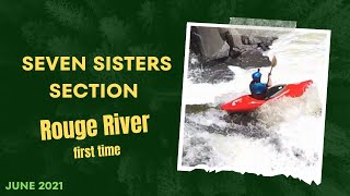 Seven Sisters Kayaking Rouge River Whitewater kayaking 7 Sisters Waterfalls [upl. by Fulks]