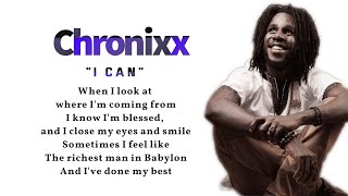 Chronixx  quotI Canquot Lyric video [upl. by Erelia]