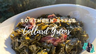 EASY SOUTHERN STYLE COLLARD GREENS  BEGINNER FRIENDLY RECIPE [upl. by Herschel959]