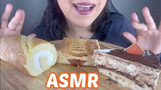 ASMR EATING PASTRIES WITH COFFEE EATING SOUNDS [upl. by Edasalof]