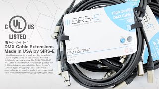 DMX Cable Extensions Made in USA by SIRSE [upl. by Erdeid]