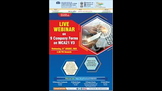 Live Webinar on 9 Company Forms on MCA21 V3 [upl. by Ioves]