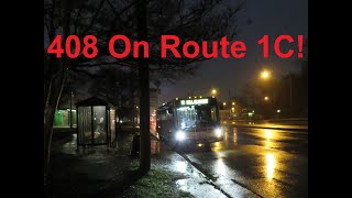 NeoplanDude  GRTC 2012 Gillig BRT 40 408 On Route 1C To Chippenham Mall [upl. by Elay550]