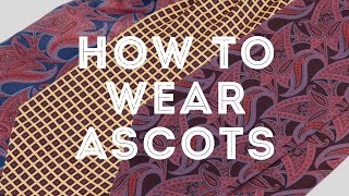 How To Wear An Ascot Cravat amp Plastron The Elegant Way  Gentlemans Gazette [upl. by Alul]