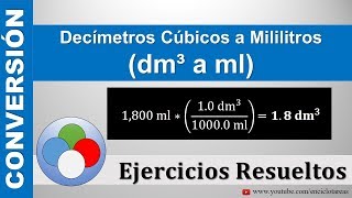 Mililitros a Decímetros Cúbicos ml a dm3 Muy sencillo [upl. by Brunhilde]