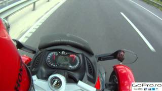 Top speed on CanAm Spyder 2 onboardmp4 [upl. by Lala]