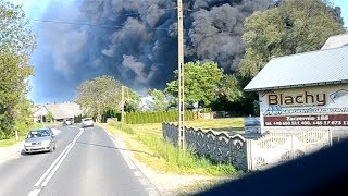 OSP Żołynia  Pożar składu opon w Markowej [upl. by Dillie]