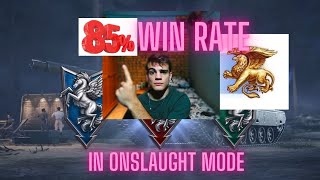 85 Win Rate in Onslaught mode World of tanks [upl. by Ennairam]