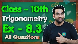 Class  10 Ex  83 Q1234567 Trigonometry NCERT CBSE [upl. by Oneida]