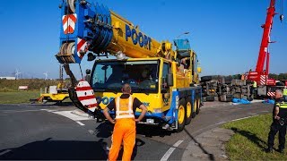 Gekantelde cementauto keurig geborgen door Poort amp Wagenborg Nedlift [upl. by Johnnie86]