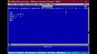 QBASIC Program to print given series1 2 4 8 16  up to 10th terms [upl. by Furiya348]