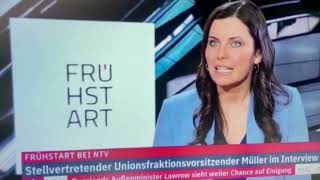 quotSchrecksekunde ntvModeratorin bricht vor laufender Kamera zusammen [upl. by Enirok]