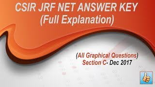 CSIR JRF NET Answer key with Explanation All Graphical Questions Part C Dec 2017 [upl. by Jennine]