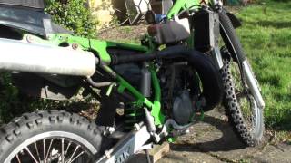 Kawasaki KDX200SR KIPS replacement Strip down Pt1 [upl. by Ikila]