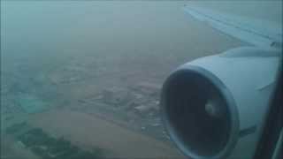 هبوط السعودية بمطار الخرطوم في عاصفة ترابية  Saudia Landing KRT with Sand Storm [upl. by Naahsar]