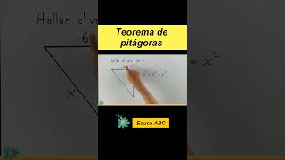 Ejercicio sobre TEOREMA DE PITÁGORAS fácil matemática maths matematicas [upl. by Asiel768]