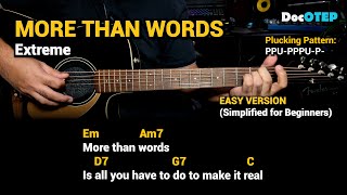 More Than Words  Extreme 1991 Easy Guitar Chords Tutorial with Lyrics [upl. by Chaiken]