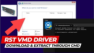 How to extract RST VMD driver through Command prompt for SSD instllation during Windows 10 Setup [upl. by Armilda]