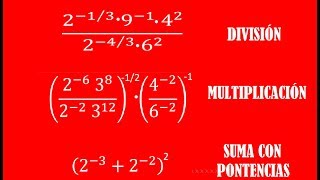 Operaciones Con Potenciación de Números Fraccionarios [upl. by Ellinad]