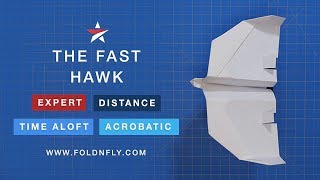 ✈ How to Make a Paper Airplane that Flies FAST  The Fast Hawk  Fold N Fly [upl. by Cherise97]