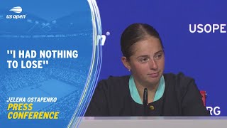 Jelena Ostapenko Press Conference  2023 US Open Round 4 [upl. by Chimene554]