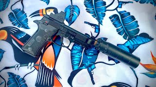 Suppressed 32 acp vs 380 acp  Beretta 80x conversion  Rugged obsidian suppressor [upl. by Lucila354]