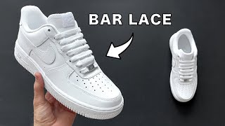 How to Bar Lace Your Nike Air Force 1s StepbyStep Tutorial [upl. by Lali810]