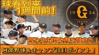 【読売ジャイアンツ】～今季の阿部野球と迫る球春到来！目白押しのキャンプ注目ポイントを紹介！～ [upl. by Fernand975]