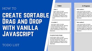 How to create sortable Drag and Drop with vanilla Javascript [upl. by Qerat]