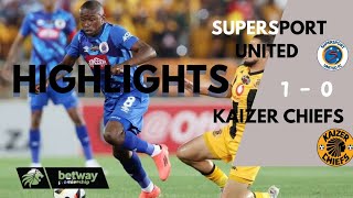 SuperSport United vs Kaizer Chiefs Highlights amp Key Moments  Betway Premiership 2024 [upl. by Vincents]