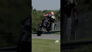 Richie Escalante getting vertical at PittRace last summer aboard his Vision Wheel M4 ECSTAR Suzuki [upl. by Analrahc]